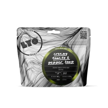 Krämig tomat- och paprикasoppa med ris