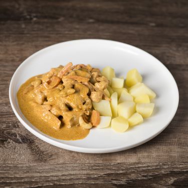 Tandoorikyckling med cashewnötter och potatis